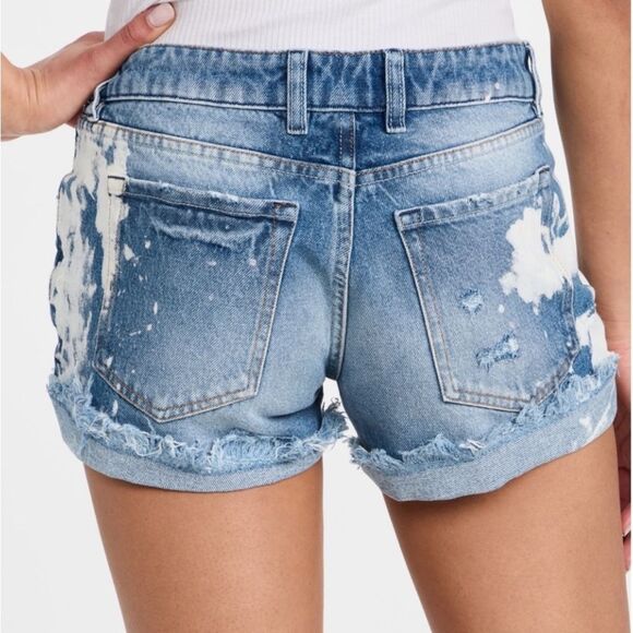 NWT SER.O.YA Lex Olympia Bleached Raw Hem Jean Shorts Size 25 Retrofete - Picture 1 of 13